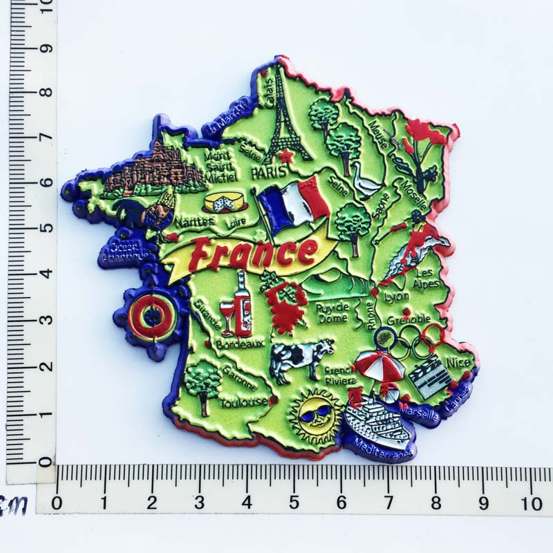 Europe Allemagne France Portugal Etc. Aimants de réfrigérateur magnétiques de carte, souvenir touristique, de collection d'artisanat
