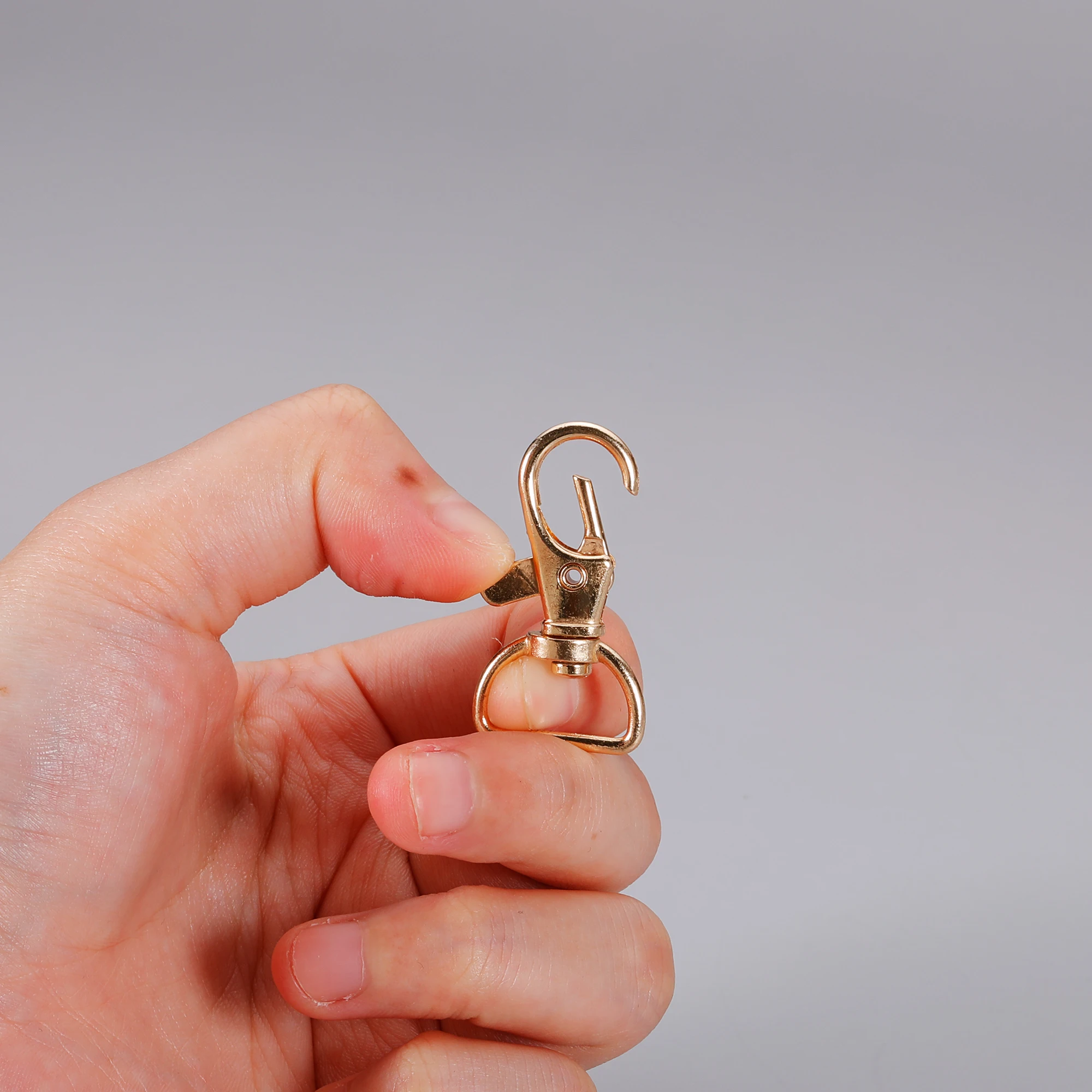 5/10/20pcs Swivel Clasps with D Ring Lanyard Snap Hooks Keychain Clip Hook Metal Lobster Claw Clasp for Keyrings Crafting Sewing