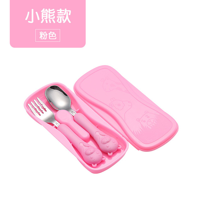 2 stks/set Rvs Vork Lepel Eetstokjes Reizen Ourdoor Camping Bestek Gereedschap draagbare Roestvrij Staal Servies 5 Kleuren
