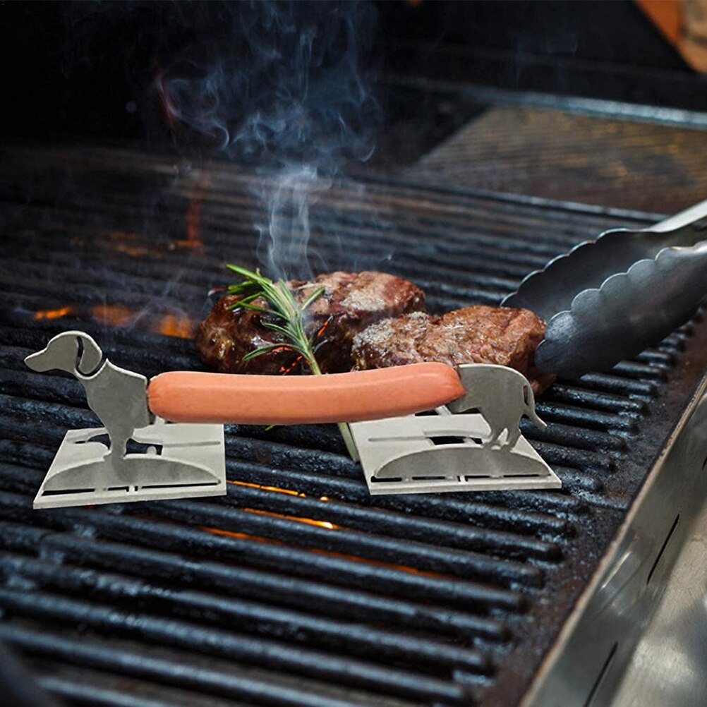 2 szt. gorący pies kuchenki szpikulec szczeniak projekt stojaki na grilla na ognisko grill gorący pies stojaki na grilla