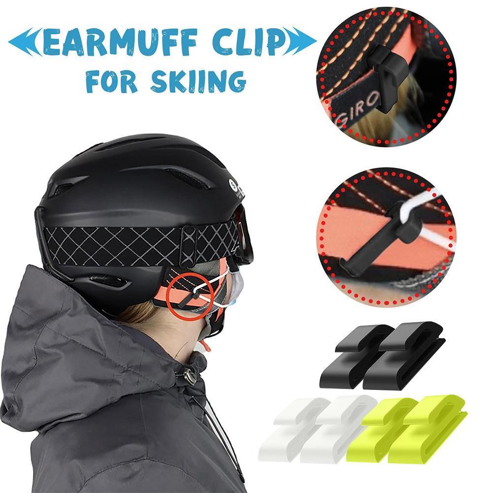 Neue Helm Ski Brille Maske Halfter Helm Clip Kunststoff Mehrzweck Leicht Montage Ich bin Freien Radfahren Skifahren Klettern Sport