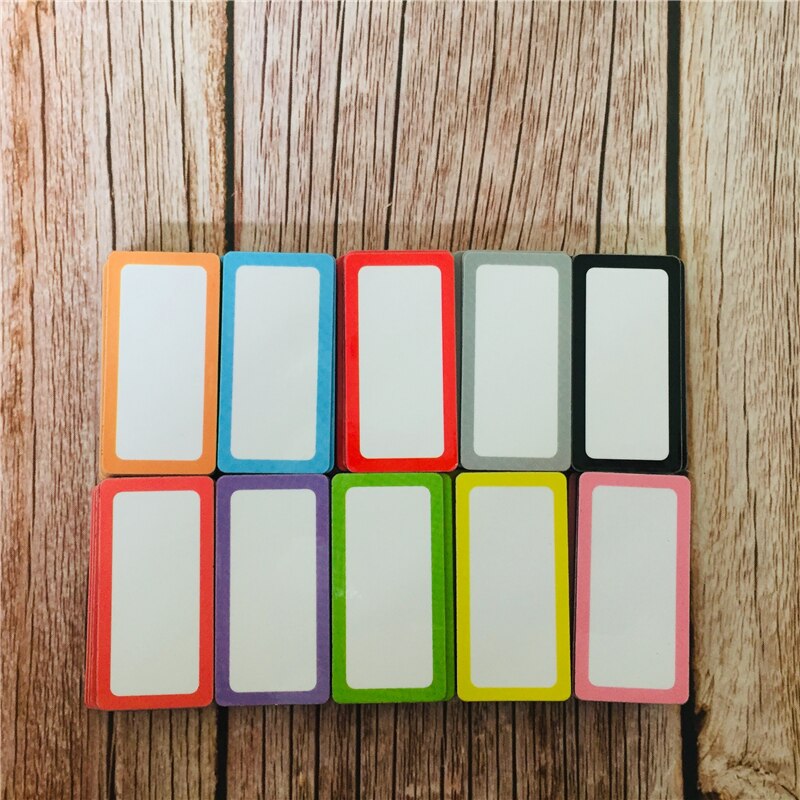 Ti farger magnetiske tørr slettbare etiketter 50 x 25mm og 80 x 30mm og 100 x 50mm navneskilt skrivbar fleksibel magnet navneskilt klebrig etiketter