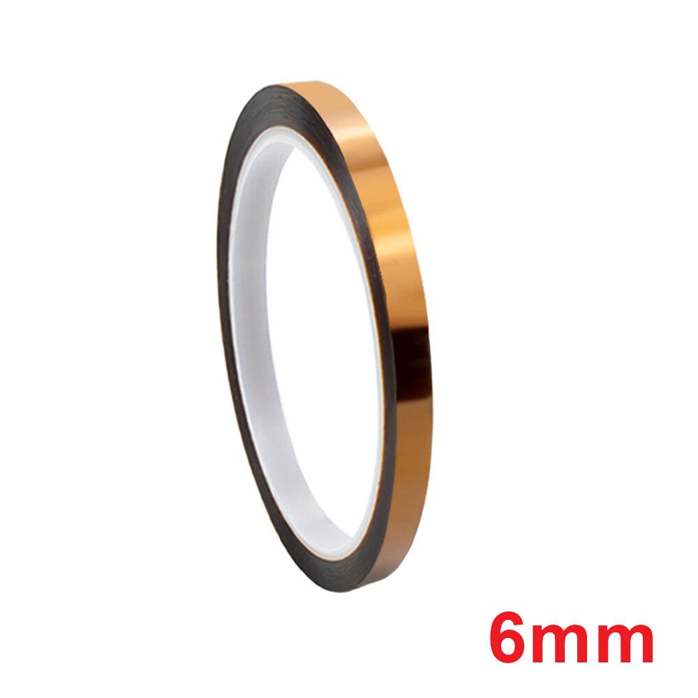 for Kapton Tape 6mm 10mm 20mm 30mm Polyimide Golden Finger High Temperature Heat Tapes Electronic Industry Sticker 100ft 33m: 6mm