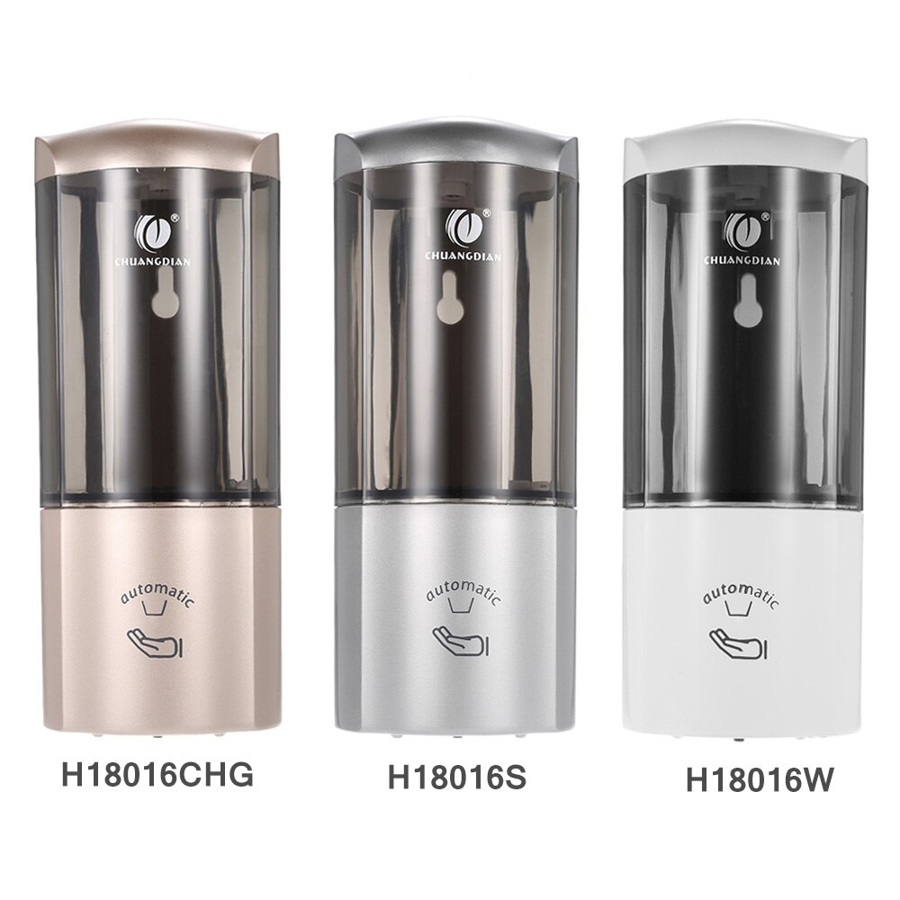 CHUANGDIAN 500ml Wall-mounted Single Bottle Automatic Soap Dispenser with IR Sensor Shampoo Box Non-touch Soap Dispenser