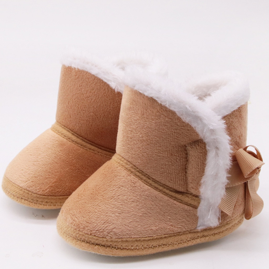 Botas de invierno para bebés y niñas, zapatos antideslizantes para niños pequeños, botas de invierno para bebés, botas de piel sintética para bebés y niñas
