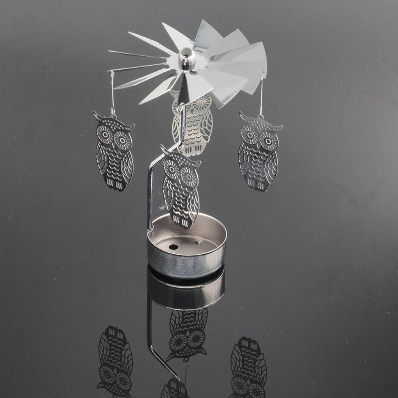 Märchen Dreh Spinnen Teelicht Metall Tee Licht Halfter Karussell Romantische Drehung Kerzenhalter Heimat Dekor: 5