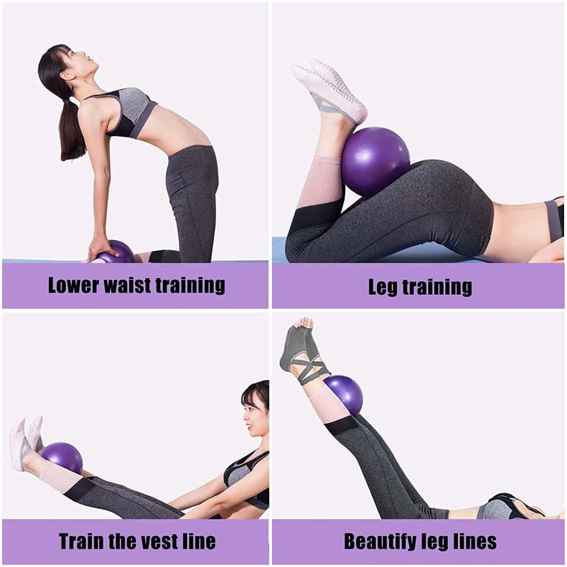 1pc mini-pilates- und yogabälle, 25cm übungsbälle für gymnastik, fitness, balance und stabilität, rutschfeste trainingsbälle, physiotherapie
