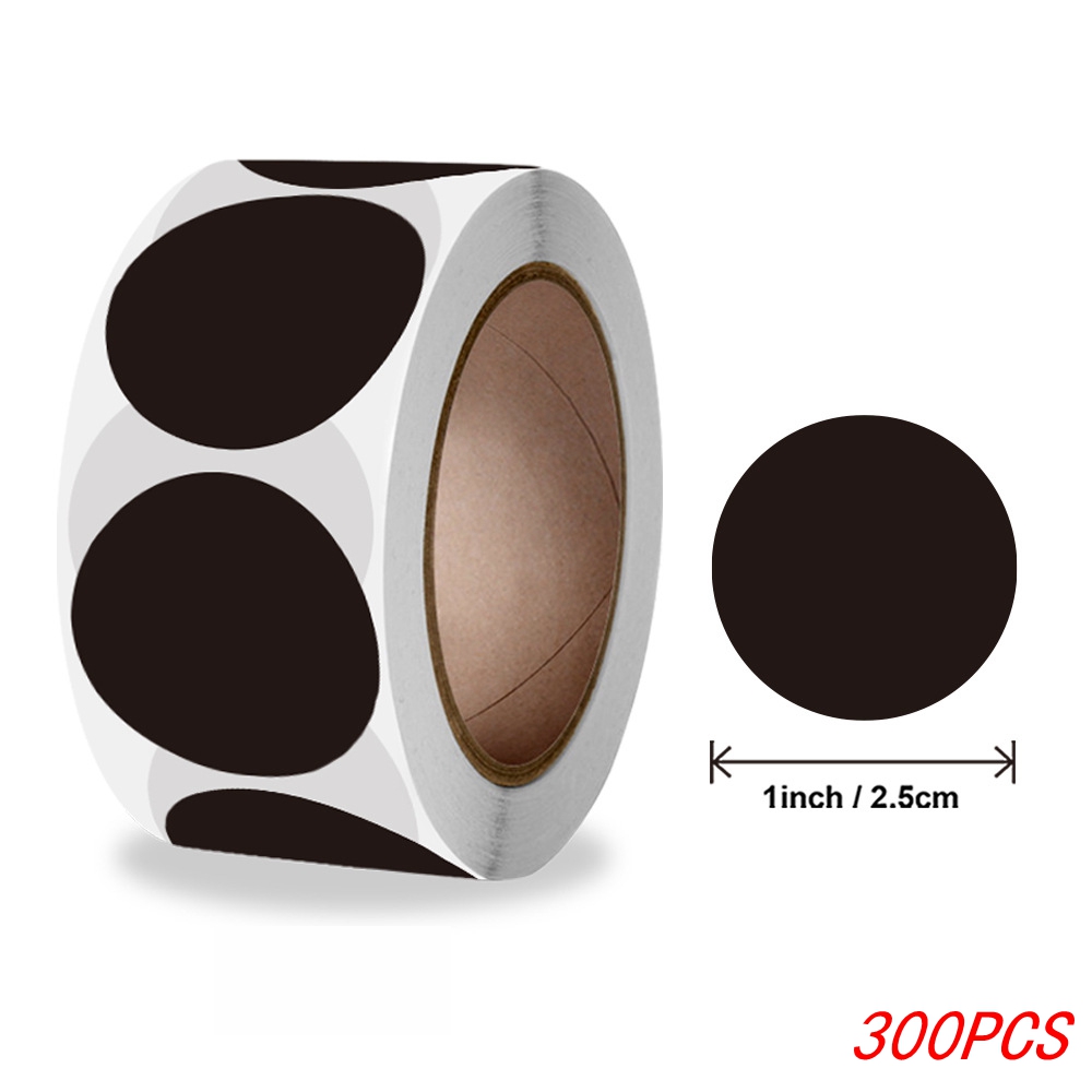 50-500Pcs Black Paper Stickers Round Blank Handmade Sticker Adhesive DIY Labels Package Envelope Sealing Sticker Stationery