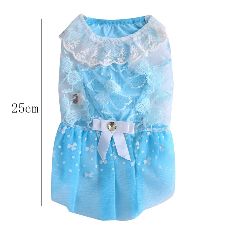 Vestido para perros Primavera Verano ropa para perros pequeños para perros ropa para mascotas vestidos de tul para gatos: S