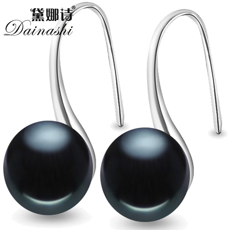 Dainashi Echte Zoetwater Parel Oorbellen Mode Eenvoudige Fijne Sieraden 925 Sterling Zilveren Klassieke Oorbellen Cadeau Voor Vrouwen