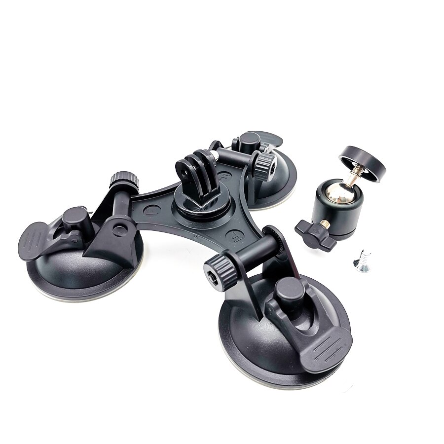Car Dash Windshield Mount Triple Low Angle Suction Cup Mount Holder For Camera
