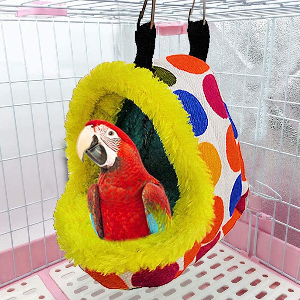 Vogel Papegaai Nest Zachte Pluche Vogel Papegaai Hangmat Warme Opknoping Bed Voor Pet Cave Kooi Hut Tent Speelgoed Huis Voor kleine Dieren