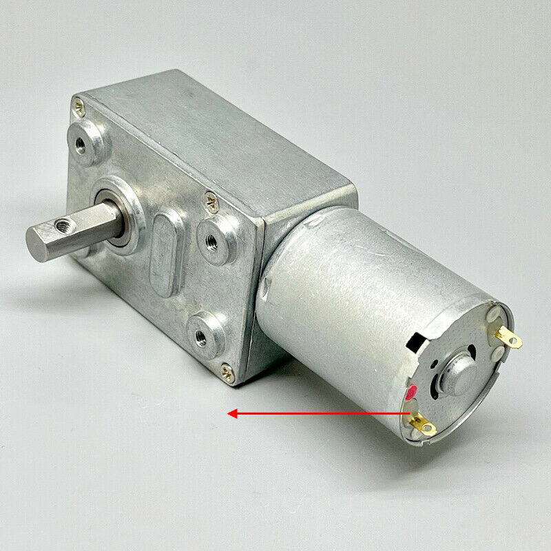Micro 370 Motor Turbo Worm Gearbox Gear Motor DC 24V 23RPM Slow Speed Dual Shaft Large Torque for Robot/ Electronic Locks