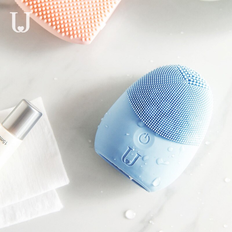 Xiaomi Sonic Facial Clean Brush Mini Electric Massage Washing Machine Waterproof Silicone Deeply Face Cleaner skin Care Tools: Blue