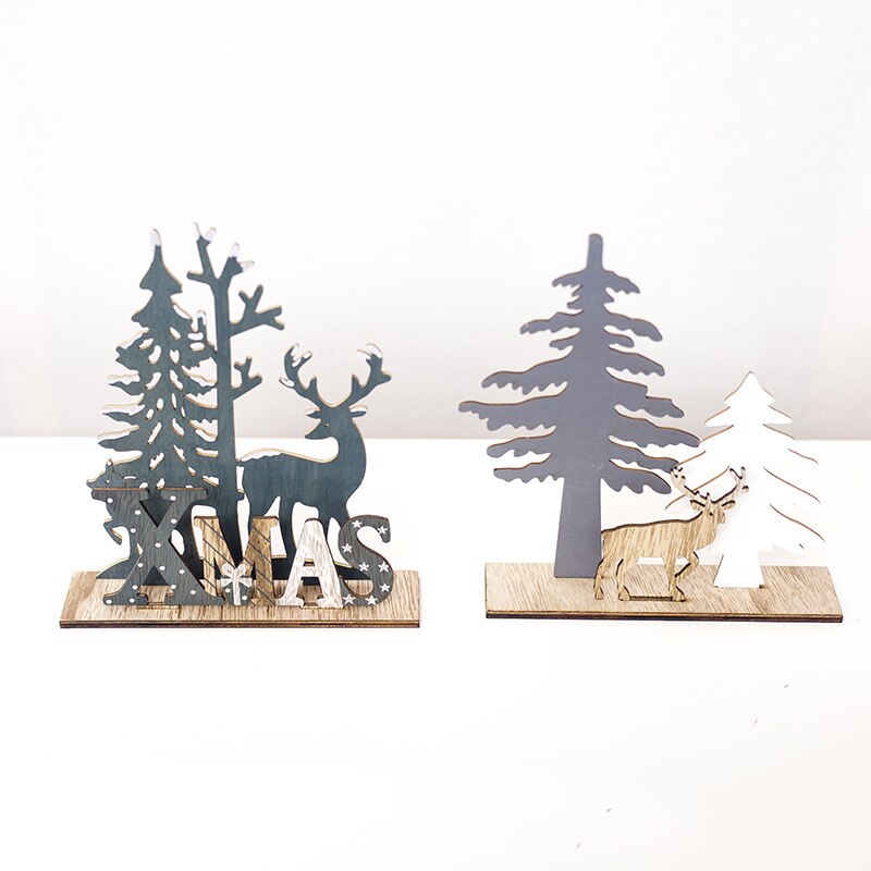 neue Weihnachten Holz Dekoration Anhänger Elch Weihnachten Baum Ornament Neue Jahr Weihnachten für Kinder
