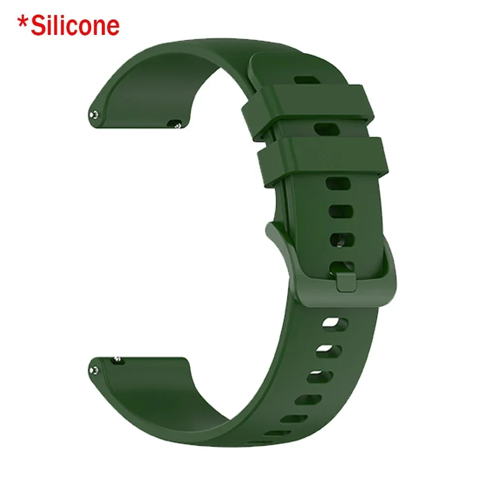 Realme-kellon ranneke 20mm 22mm vaihtoranneke realme 3  s 2 watch  s 2 pro business 3: Ruusun vihreä / 20mm