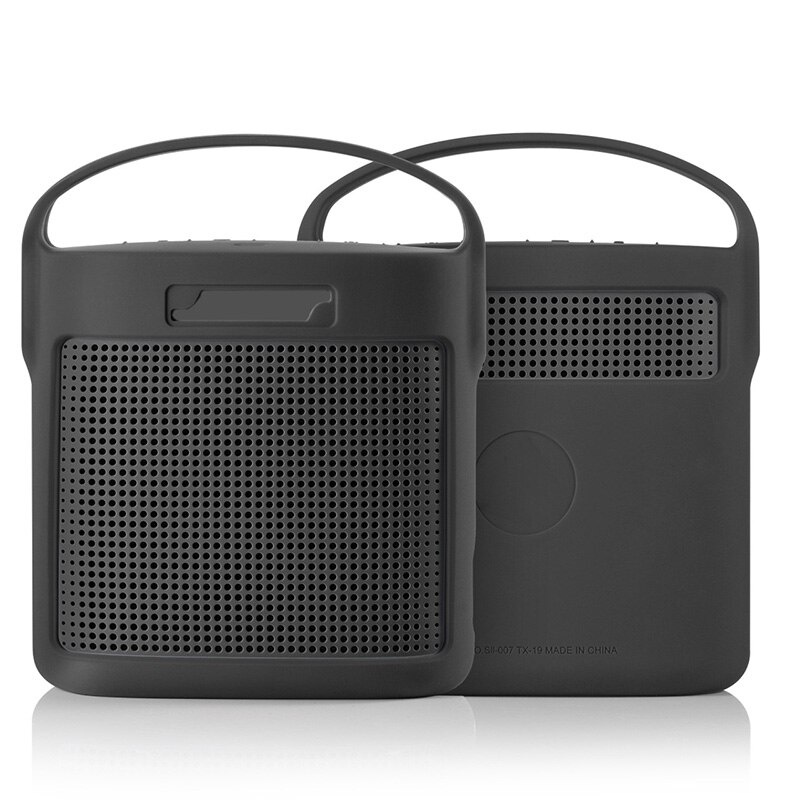 Silicone Cover Case Voor Bose Soundlink Micro Kleur 3 Bluetooth Speaker Outdoor Draagtas Speaker Siliconen Protector: dark gray