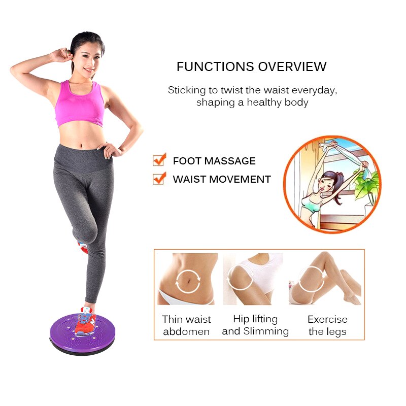 Talje vridebræt roterende stabil til hjemmet krop aerob træning wobble sport magnetisk massage plade talje vridningsenhed