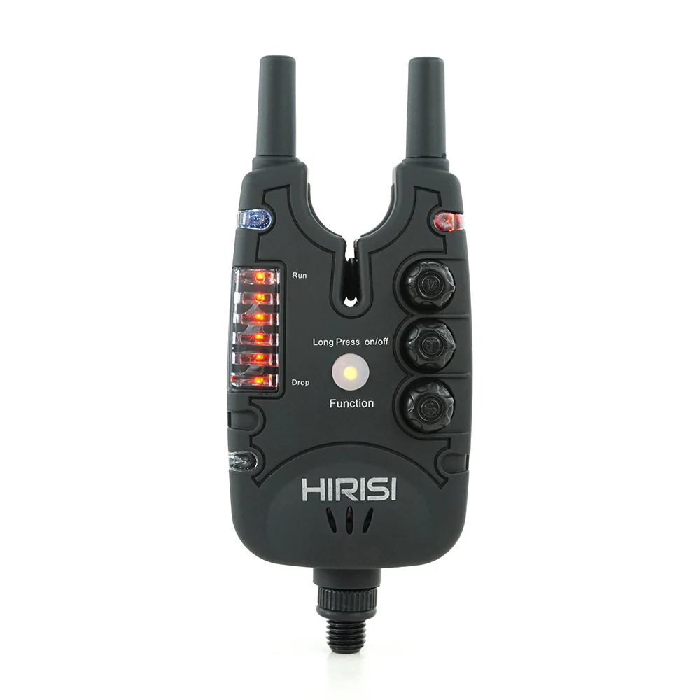 Hirisi Carp Fishing Bite Alarms with LED Light, Adjustable Volume, Tone, Sensitivity Fishing Bite Indicators B150: Brown