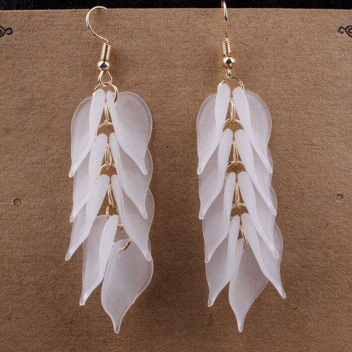 Pendientes colgantes para mujer, aretes largos, flores colgantes, bodas, fiestas, para mujer, novedad de: A0052-1