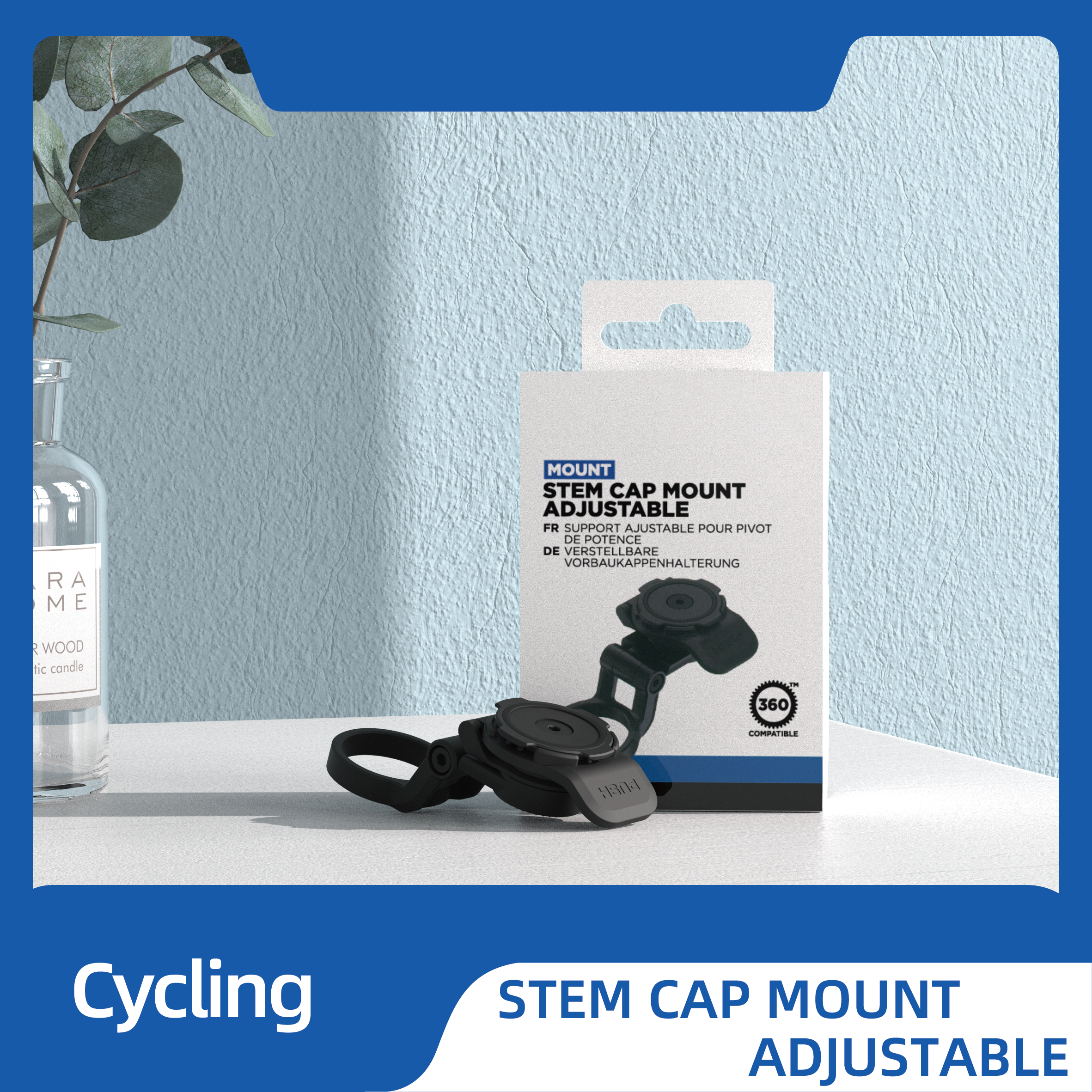 Bike Stuurpen Mount Fietsen Telefoon Mount Mobiele Telefoon Houder: WHITE