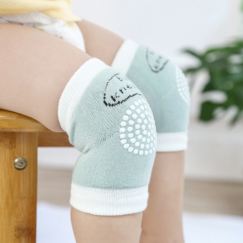 Coderas antideslizantes para niños pequeños, accesorios para bebés, rodilleras con sonrisa, Protector, rodillera de seguridad, calentador de piernas para niñas y niños: Green