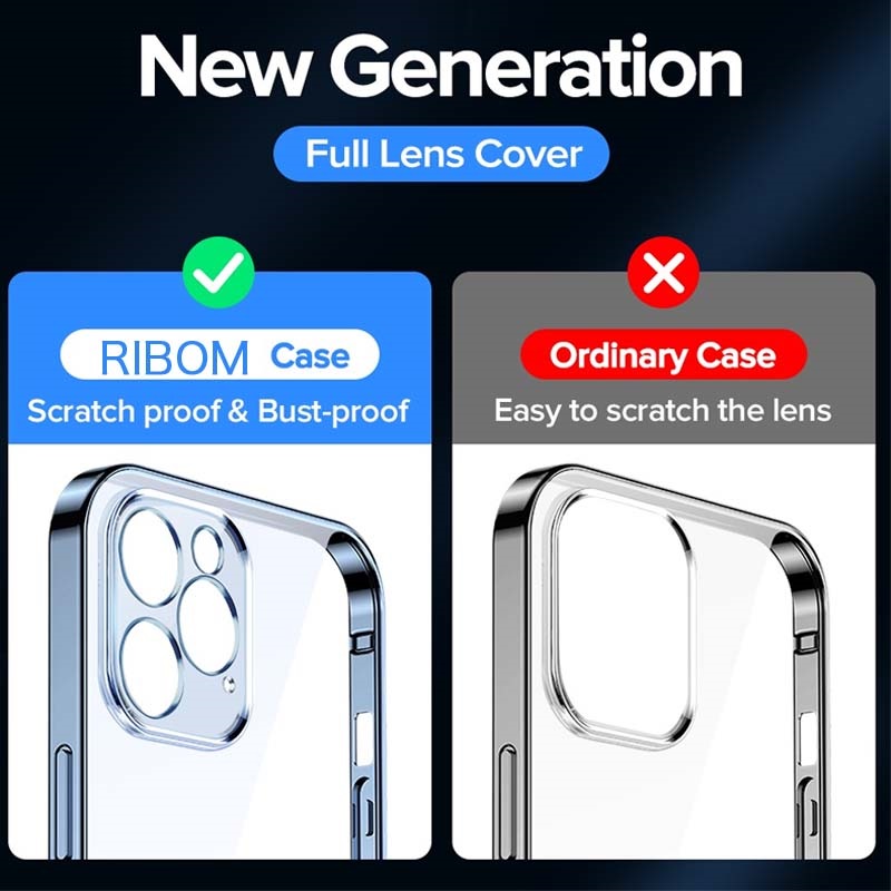 TPU Transparent Case For IPhone 13 12 11 Pro Max Back Full Lens Protection Shockproof Cover For IPhone 12mini Clear Case