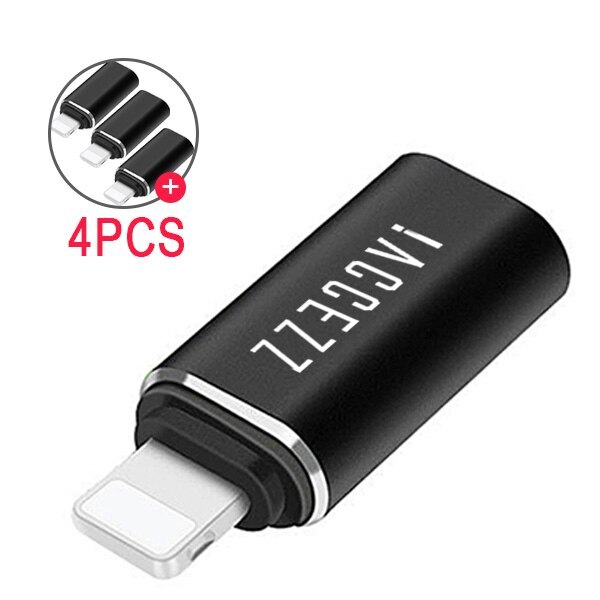 ! adapter ACCEZZ OTG rodzaj-c żeńskie robić oświetlenia męskie adaptery robić jabłko iPhone 12 11 X XS XR 8 7 plus mini USB synchronizacja konwerter USBC: 4szt