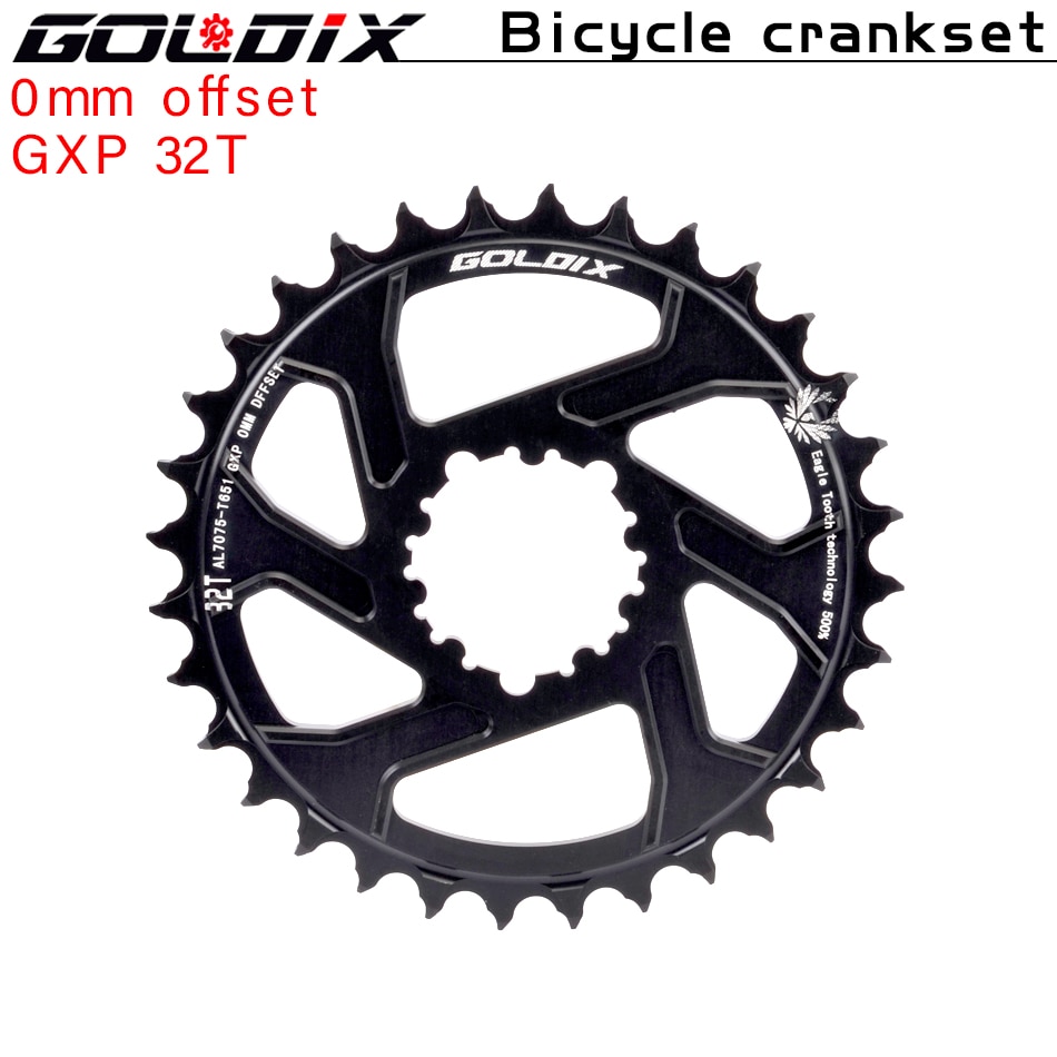 Goldix Gxp Bike Mtb Mountainbike 30T/32T/34T/36T/38T crown Fiets Kettingblad Voor Sram 11/12S Nx Xx Xo Gx GXP11 Enkele Schijf T: 0mm offset 32T