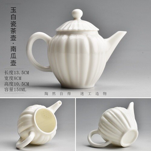 Europese Stijl Pure Witte Keramische Kleine Ketel Woonkamer Salontafel Desktop Art Decoratie Ketel Met Deksel Woondecoratie: A