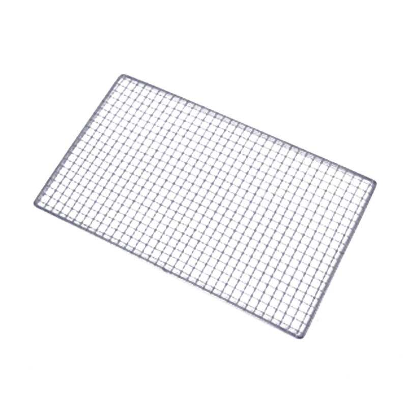 Estera de parrilla para barbacoa, malla de sustitución de acero inoxidable, malla de alambre, malla antiadherente de teflón, estera para asar, accesorios para barbacoa al aire libre: 40 x 25 cm
