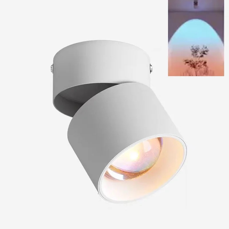 Regenboog LED-spot Kleine Mini Zonsondergang Projectielamp Sfeer Nachtverlichting Kamer Muur Podium Bar DJ Evenementen Decor Armaturen: orange