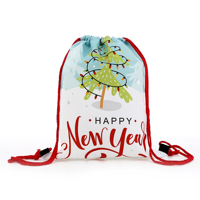 drawstring backpack Women mini Backpack 3D printing travel softback bags men bag Girs Santa Claus Multicolor Rope: GC-6