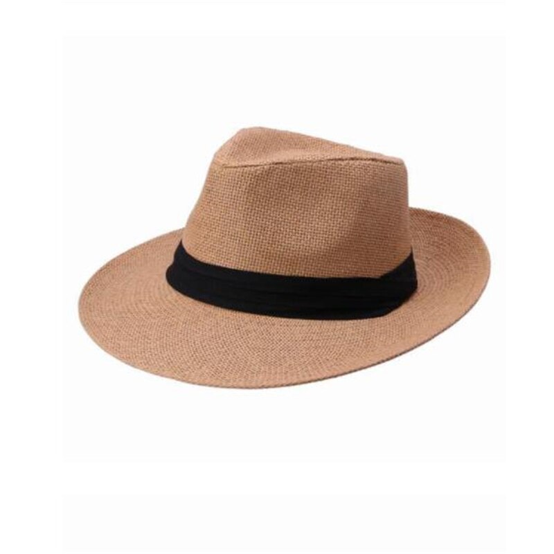 Gorra de paja de ala ancha Unisex, nueva , sombrero Casual de playa de ala grande, sombrero de playa de verano hecho a mano para hombres y mujeres