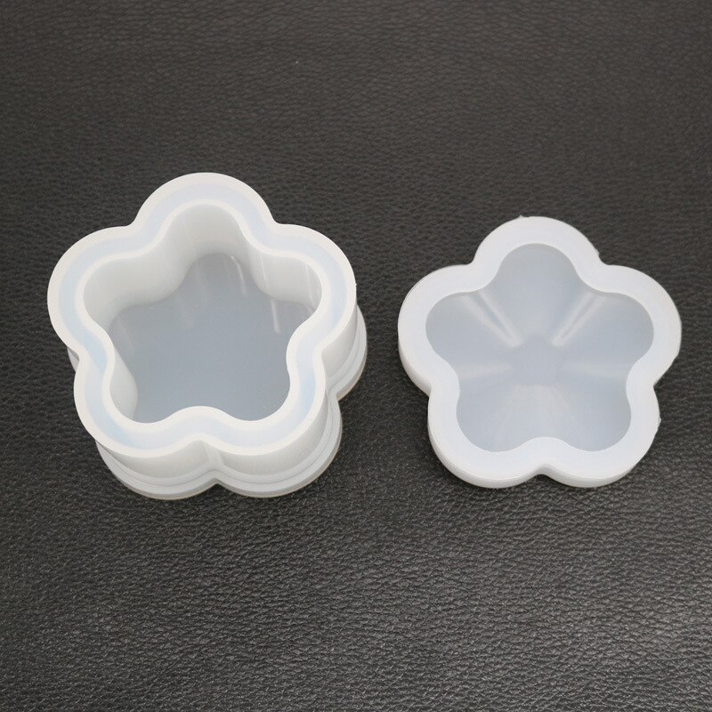 Box Resin Molds Jewelry Box Molds Square/Round/Hexagonal/Heart/Flower Shape DIY Storage Box Silicone Resin Molds VDX99