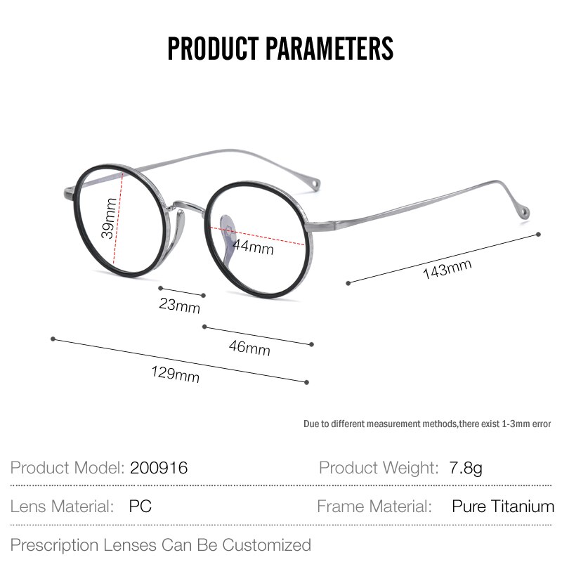 Lunettes en titane pour hommes, monture japonaise de luxe, myopie optique, Prescription acétate, rétro Vintage, petites lunettes de