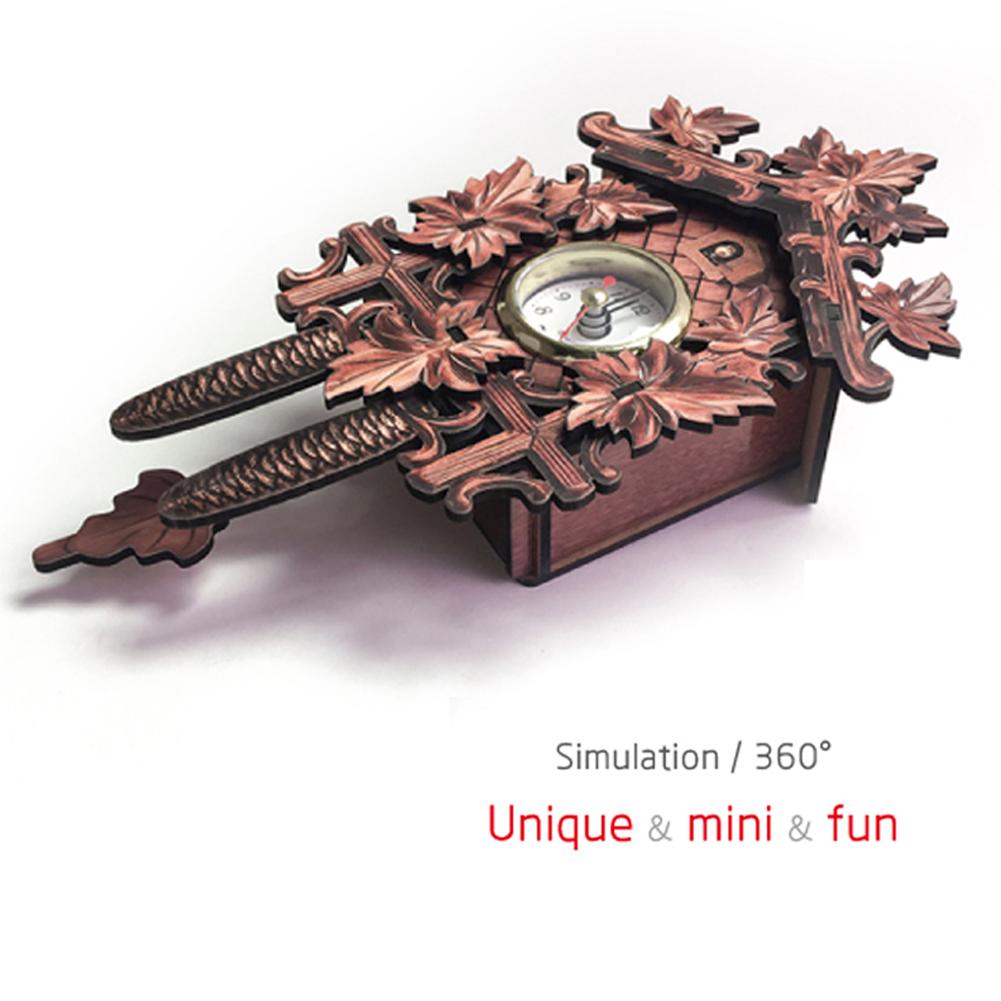 German Black Forest Style 3D Wooden Wall Clock Handcrafted Wood Mini Clock Cuckoo Living Room Bedroom Home Decoration