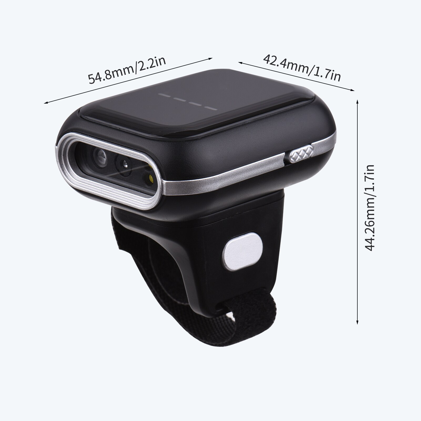Aibecy 2D Ring Barcode Scanner Draagbare Bt Draadloze Wearable 270 ° Rotatie Compatibel Windows Mac Android Ios Voor Supermarkt