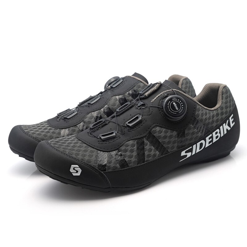 SIDEBIKE ultra-léger 565g vtt chaussures VTT Non-verrouillage loisirs vélo de route cyclisme chaussures hommes femmes respirant antidérapant: GRIS / 46