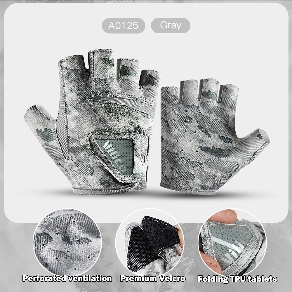 1 Pair Fishing Gloves for Men Summer Fishing Road Sub Sunscreen and Anti Slip Ice Silk Breathable Thin Three Finger Cut Gloves: L / Red