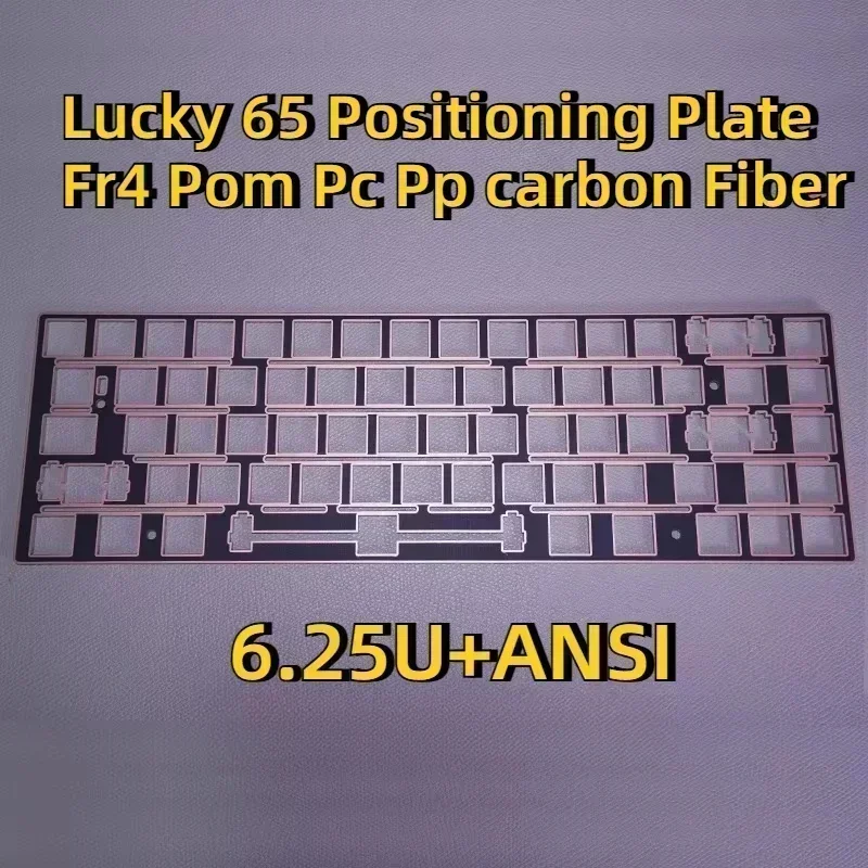 Lucky 65 Płytka pozycjonująca do klawiatury mechanicznej Tri-mode Fr4 Pom PC PP Metalowa płytka z włókna węglowego Niestandardowe akcesoria do klawiatury