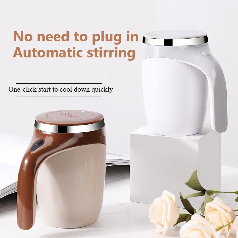 Stainless Self Stirring Mug Lazy Electric Automatic Stirring Cup Portable Magnetized Mixing Tea Coffee Milk Cup For Home Office