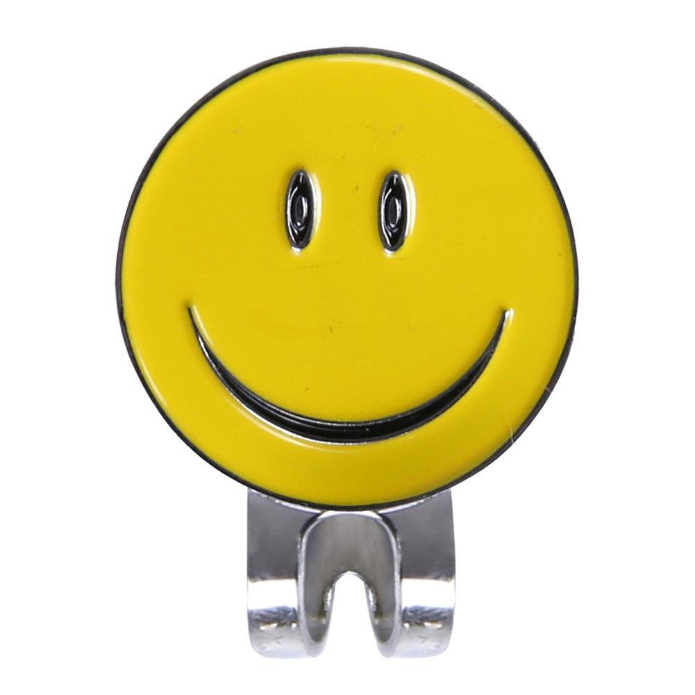 1 piezas resistente cara sonriente de aleación magnética sombrero Clip Golf pelota ajuste para gorra de Golf accesorios de Golf al aire libre golf marcador