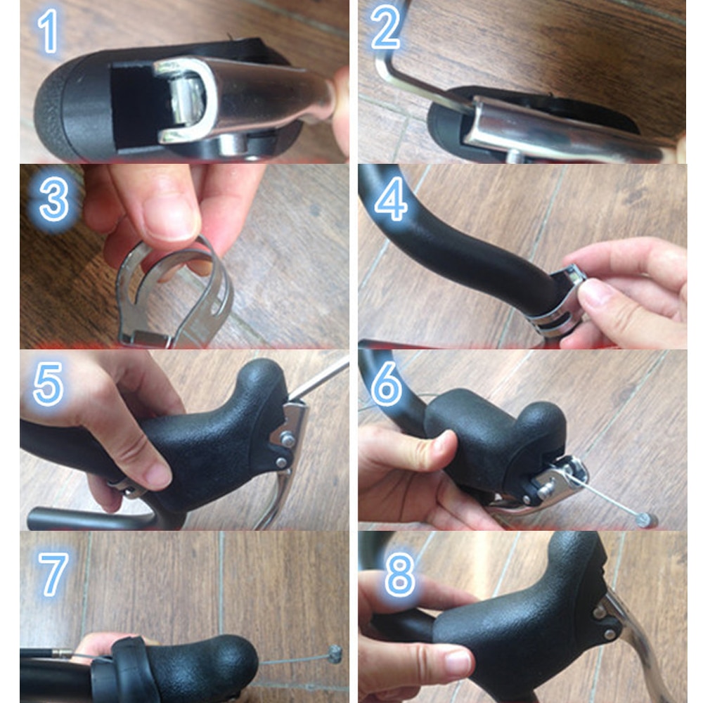 1 paar Rennrad Bar Doppel Griff Bremshebel Rennen Fahrrad Fest Ausrüstung Dual-Kontrolle Handbremsen für Fahrrad mtb