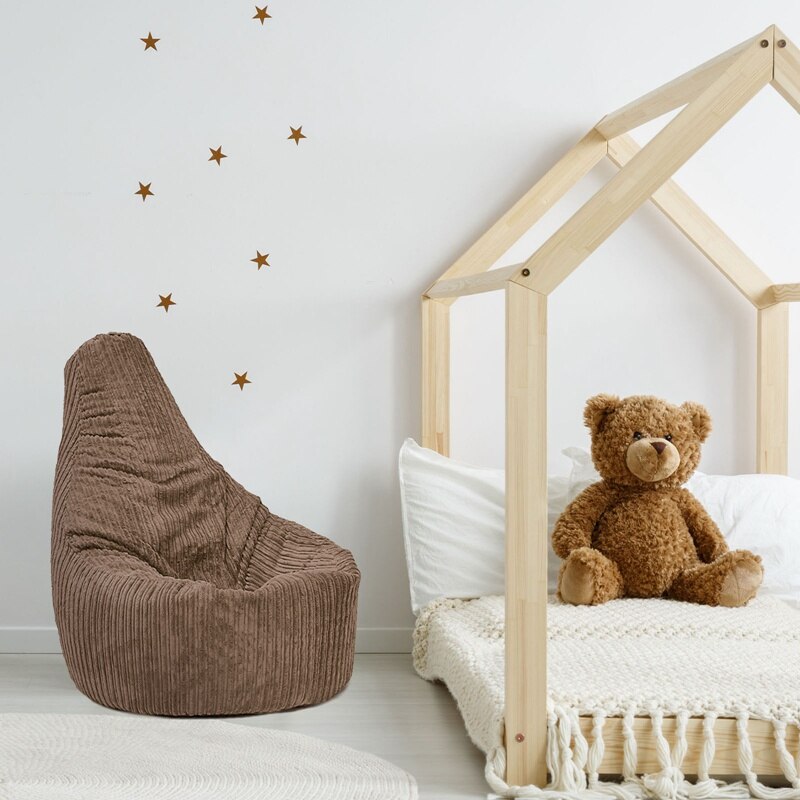 Puff-tumbona de pana sin relleno para el hogar, saco para el asiento, Tatami, sala de estar