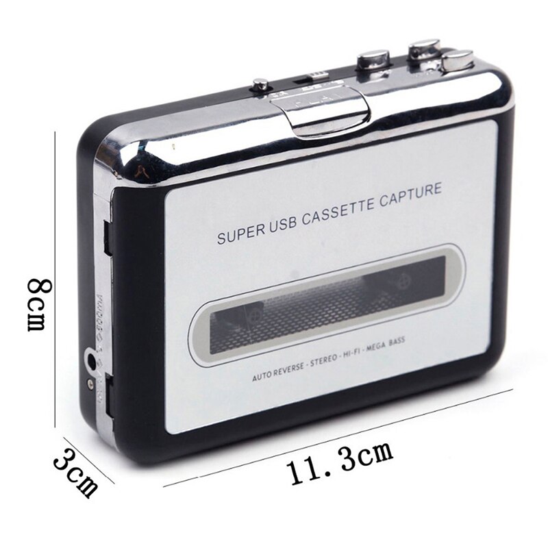 USB Cassette Player Tape to MP3 Converter Capture Adapter Audio Music Player Tape USB Cassette Recorder & Player