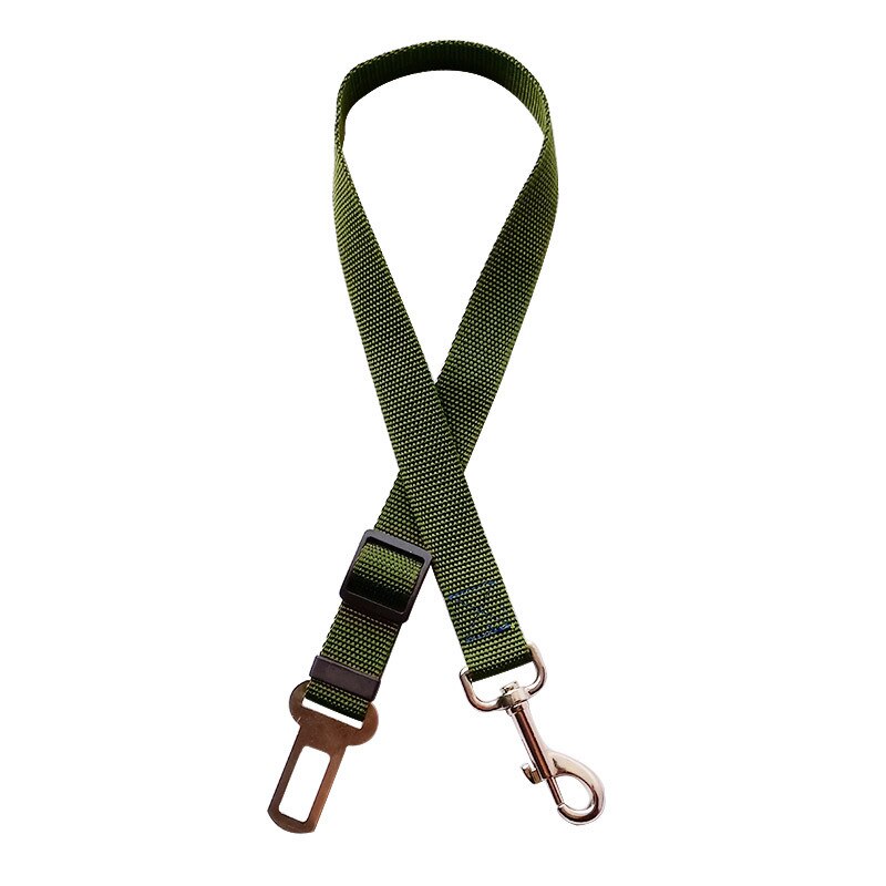 Pet Hond Kat Autostoeltje Belt Verstelbare Harnas Lead Leash Kleine Medium Reizen Clip Intrekbare Leiband Hond Accessoires: Army Green