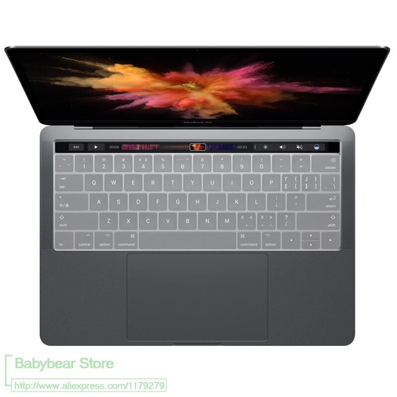Pour Mac Macbook Pro 13 15 13.3 15.6 tactile Bar A1706 A1707 A1989 A1990 US anglais clavier couverture protecteur de peau