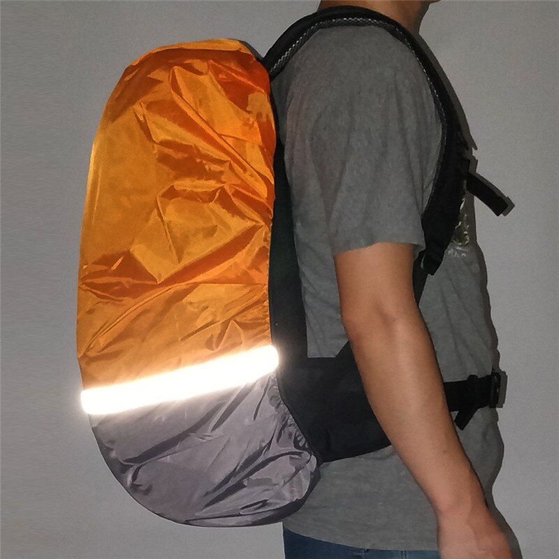 Waterproof Bag Cover 30L to 55L Polyester Milticolor with Reflective Strip Backpack Dust Rain Cover For Camping Hiking Climbing