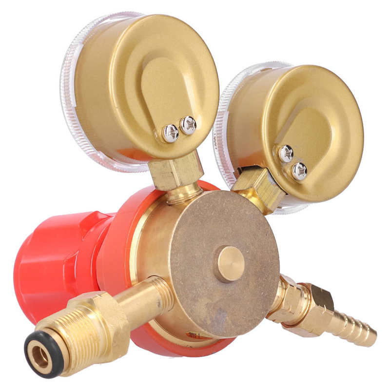 Propane Gas Regulator All Brass Pressure Gauge Regulate Valve Reducer M60/863 2Mpa